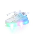 thumbnail image 6 of Quealent Light Up Toddler Boys Girls Shoes LED Flashing Lightweight Tennis Walking Sneakers for Toddler and Little Kid White for Size 9, 6 of 6