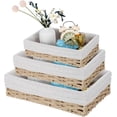 thumbnail image 1 of Juego de Canastas Organizadoras,Cestas de Almacenaje de Baño de 3 Piezas,Juego de Cestas de Almacenaje,Cestas Tejida a Mano para Hogar, Baño y Entrada (Beige),Beige, 1 of 2