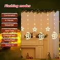 thumbnail image 4 of Christmas Window Curtain Lights, String Lights USB Powered Remote Timer Function Curtain Lights for Christmas New Year Indoor Outdoor Window Decoration, 4 of 5