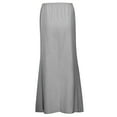 thumbnail image 4 of MIXUE Skirts For Women Summer Solid Color Linen Trendy Comfy Waist Drawstring A Line Cute Vacation Boho Long Flowy Maxi Skirt Activewear,Gray,M, 4 of 7