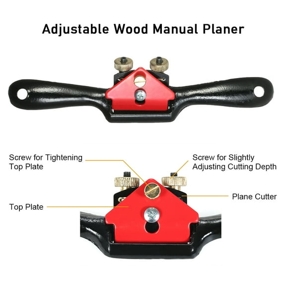 Manual Planer,Inch Spoke Shave Plane With Adjustable 9 Inch Spoke With Adjustable Metal Planer Hand Tool Manual Planer Shave Plane With Spoke Shave Plane Metal B Wood Planer Eryue 9 Xibany