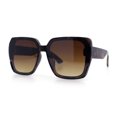 thumbnail image 6 of Womens Retro Trendy Large Rectangular Butterfly 90s Fashion Plastic Sunglasses Tortoise - Brown, 6 of 8