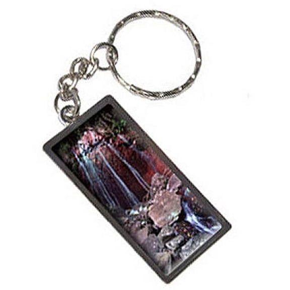Waterfall El Yunque Rainforest Puerto Rico Keychain Key Chain Ring
