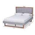 thumbnail image 3 of Baxton Studio Ash Walnut Brown Finished Wood King Size Platform Bed, 3 of 16
