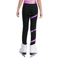 thumbnail image 5 of Hansber Kids Girls Hip Hop Jazz Dance Outfit Sparkly Sequin Crop Top with Leggings Figure Skating Training Suit Purple 14, 5 of 7