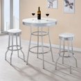 thumbnail image 4 of Coaster 30" Round Metal Pub Table with Lacquer Tabletop in White, 4 of 6