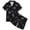 Black, variant on TBWNWG Girls Sleepwear & Robes Comfortable Satin Pajama Set for Kids with Ocean Bow Print - for Daily Casual Wear and Relaxing,Size 2-3 Years