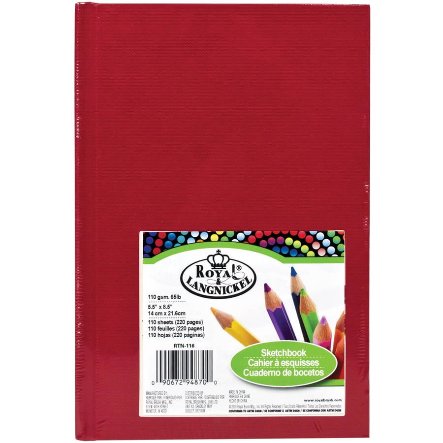 Royal Sketchbook 5.5x8.5" Red