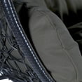 thumbnail image 6 of LeisureMod Hanging Swing Chair Two-Person Seater Egg Chair Black Frame in Teardrop Design with Armrest Removable Zippered Washable Polyester Cushion Cover for Indoor and Patio Recluse Collection, 6 of 11