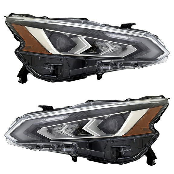 New Pair Headlights Compatible With Nissan Altima Sr Sedan 4 Door 2.0L 2.5L 2019 2020 2021 2022 By Part Numbers Ni2503281 26010-6Ca6A 260106Ca6A Ni2502281 26060-6Ca6A 260606Ca6A