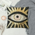 thumbnail image 2 of Nawypu  Printed Gold Foil Evil Eye in Blush Hidden Throw Pillow Covers (Two Sides), 2 of 5