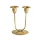 thumbnail image 2 of Candelabro romántico de dos brazos | Elegante candelabro de hierro para decorar mesas de Navidad y bodas | Centro de mesa dorado y negro para cenas y eventos, 2 of 7