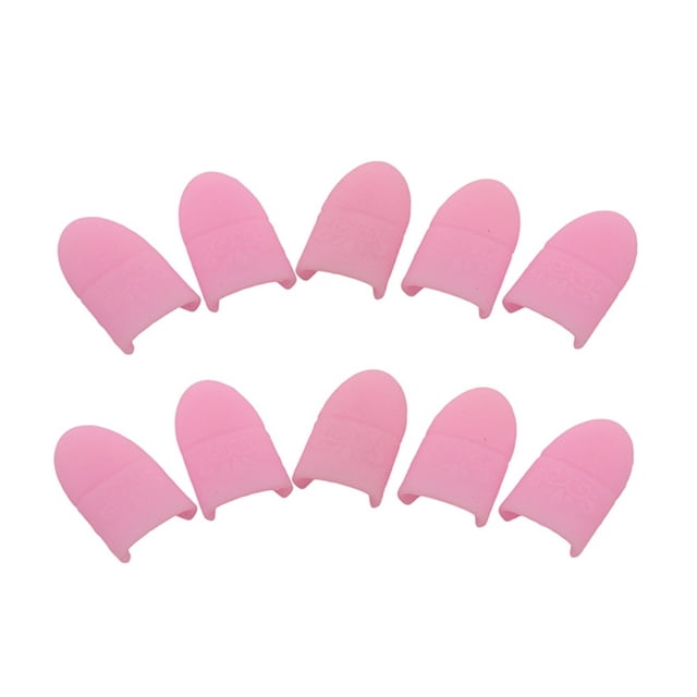 Qarigey 10 Uds. De herramientas para uñas, removedor de silicona, esmalte de manicura, tapón para remojo, desengrasante de dedos, cubierta UV, Juegos de manicura Rosa Qarigey CE015518-01