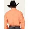 thumbnail image 4 of Roper Men's Poplin Long Sleeve Pearl Snap Western Shirt Orange Large, 4 of 4
