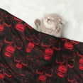 thumbnail image 2 of Pofeuu Red Skulls 2 Print Puppy Blanket,Dog Blankets,Pet Blanket Cozy Cat Blankets for Indoor Cats, Fuzzy Pet Blanket for Kitten Doggy Dog Blankets-Small, 2 of 8