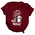 thumbnail image 1 of Gibobby Camisetas Mujer Baratas Manga Corta Mujeres Casual Fashion Top Camisa Característica Animal Camisas manga corta Round Neck Tee Tops Loose Tunic Blose(Vino,M), 1 of 5