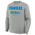 thumbnail image 4 of Men's Fanatics Heather Gray Los Angeles Chargers Powerful Throw Legacy Pullover Sweatshirt, 4 of 5