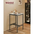thumbnail image 2 of VASAGLE Bar Table, Small Kitchen Dining Table, High Top Pub Table, Height Cocktail Table for Living Room Party, 23.6 x 23.6 x 36.2 Inches for Narrow Spaces, Vintage White and Black, 2 of 7