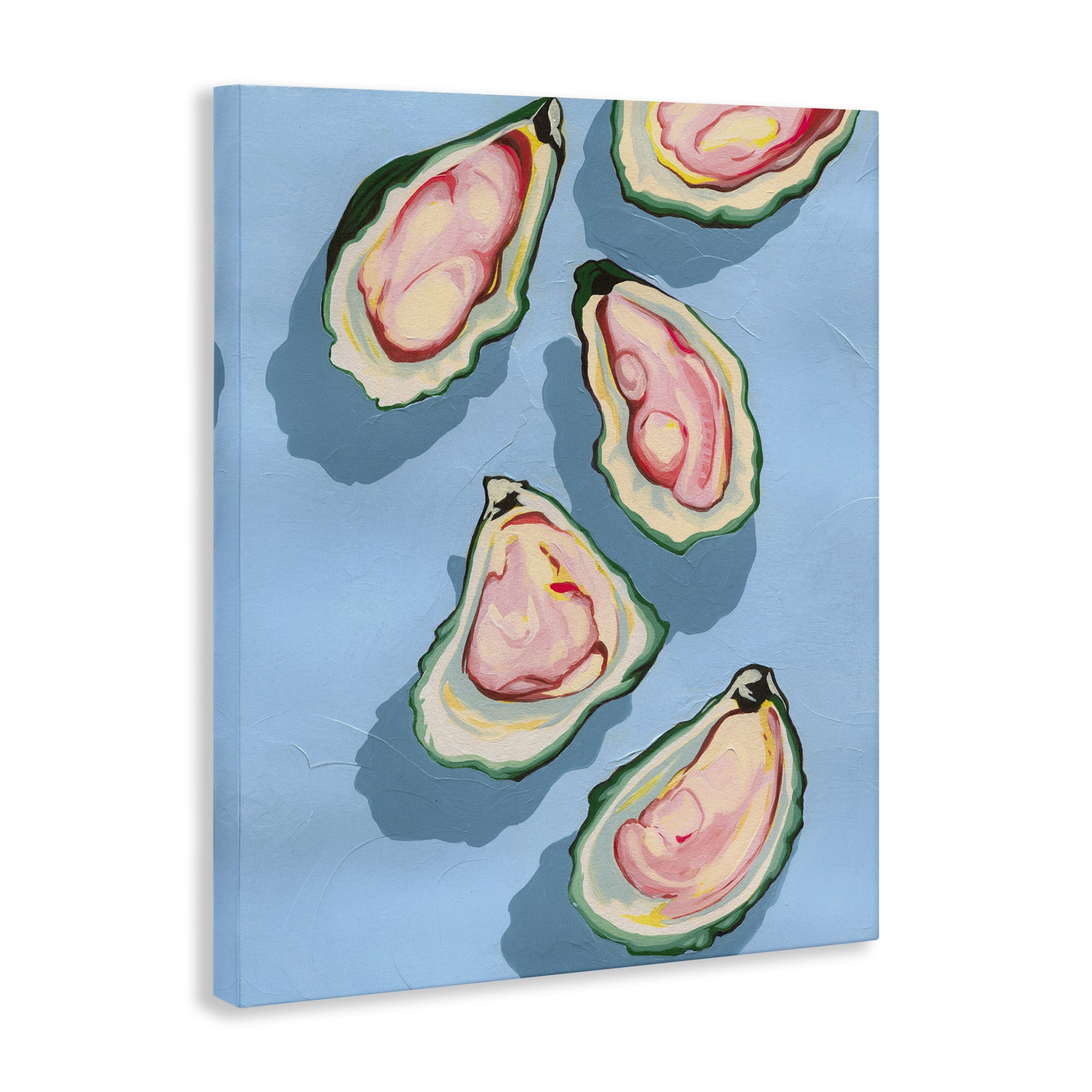 Stupell Industries Summer Beach Oysters Animals & Insects Painting Gallery Wrapped Canvas Art Print Wall Art, 16 x 20