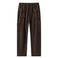 thumbnail image 6 of YABCSAZ Mens Corduroy Cargo Pants Straight Leg Multi Pocket Joggers Elastic Waist Drawstring Casual Work Trousers Loose Fit Cotton Blend Outdoor Streetwear Pants with Pockets, 6 of 10