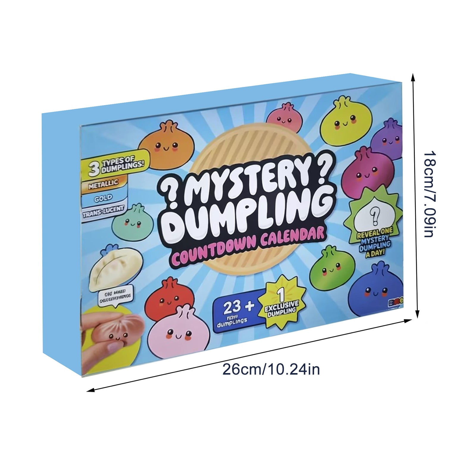 Crazy Fun RMS Dumpling Squishy Mystery Box Countdown Calendar, Daily Small Surprise Dumpling Set for Kids & Adults
