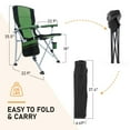 thumbnail image 2 of Honeilife 2 Pack Folding Camping Chair Adult Support 330lbs, Heavy Duty Portable Outdoor Chair, Foldable Lightweight Lawn Chair with Cup Holder&Carry Bag for Fishing Outside Sports Picnic, Green, 2 of 7