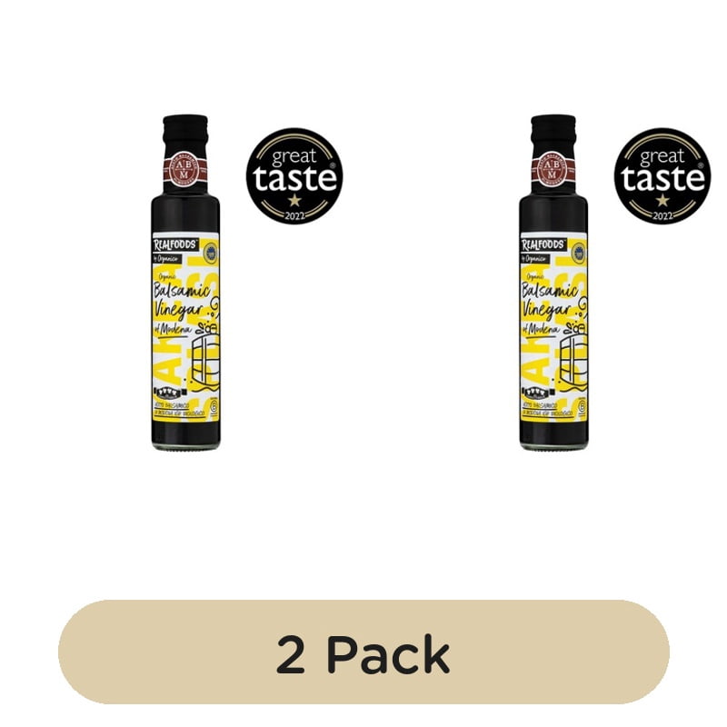 Realfoods Organic Balsamic Vinegar 250ml, British Import (Pack of 2)