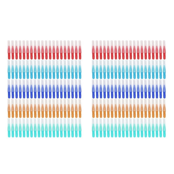 Cepillo Interdental de 200 Piezas Dientes Suaves Selecciones Dentales Cepillo Interdental de Hilo Dental Recarga de Limpiadores de Palillos Dentales