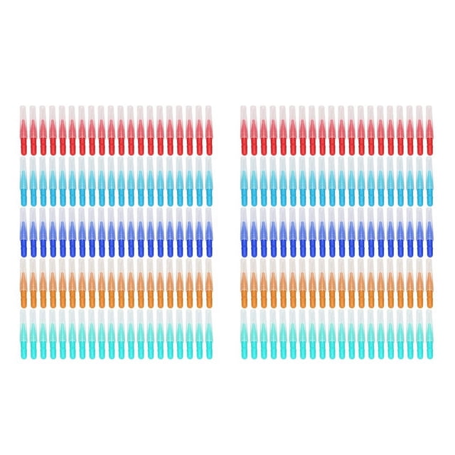 Cepillo Interdental de 200 Piezas Dientes Suaves Selecciones Dentales Cepillo Interdental de Hilo Dental Recarga de Limpiadores de Palillos Dentales