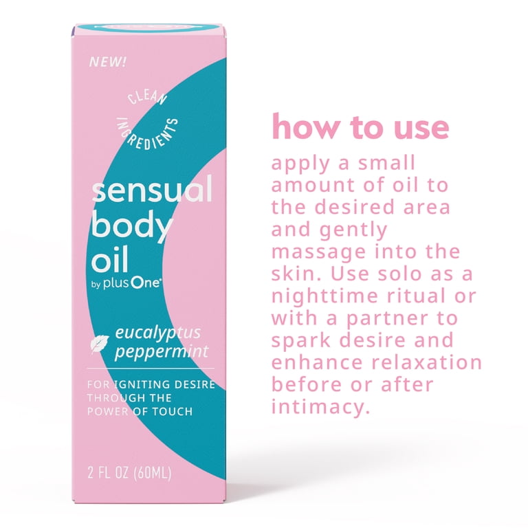 plusOne Sensual Massage Oil, Peppermint & Eucalyptus, 2 oz photo 6