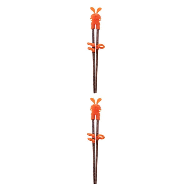 Cateissary 1 par de palillos para niños, regalos reutilizables para estudiantes, juego de vajilla, palillos de aprendizaje antideslizantes para Type2 NO2 Cateissary CBP230685