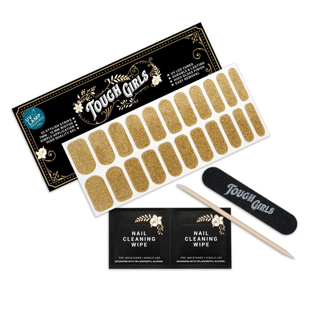 TOUGH GIRLS 22 SemiCured Gel Nail Polish Strips Brighter, Thicker