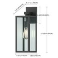 thumbnail image 3 of 1-Light 17.25'' H Matte Black Outdoor Wall Lantern Sconce Black, 3 of 5
