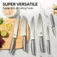 thumbnail image 5 of Kitchen Knife Set 14 Piece Premium Japanese High Carbon Stainless Steel Knife Block Sets with Built-in Sharpener, Razor Sharp Knives Set for Kitchen, Quality Acacia Wood Block Knife Set, 5 of 8