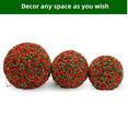 thumbnail image 5 of Towallmark 2 PCS 20.9'' Artificial Topiary Balls UV Protected, Flower Topiary Balls Decorative Balls for Indoor Outdoor Decor, Wedding Decoration, Red, 5 of 5