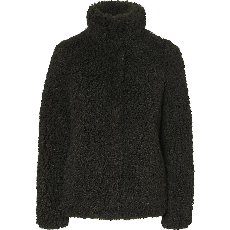 Vero Moda Women's Soft Oversized Teddy Jacket with Funnel - Walmart.com