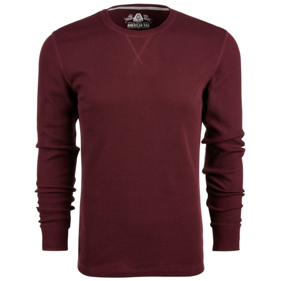 Mens Shirt Thermal Longsleeve Solid Crew XL