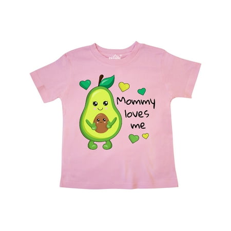 

Inktastic Mommy Loves Me with Avocado Baby and Green Hearts Gift Toddler Boy or Toddler Girl T-Shirt