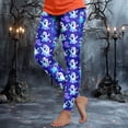 thumbnail image 2 of mgoYE Halloween Pajamas Women Pants Cute Pumpkin Ghost Print PJs Bottoms Causal Soft Long Lounge Pants Sleepwear Womens Leggings Size M, 2 of 7