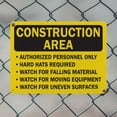 thumbnail image 5 of (2 Pack) Construction Area Authorized Personnel Only Hard Hats Required OSHA ANSI Sign, 5 of 8
