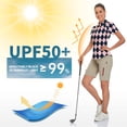thumbnail image 4 of Women's Short Sleeve Golf Polo Shirts Quick Dry UPF 50+ Business Casual Collared Shirt Tennis Shirt Athletic Shirts Quarter Zip Pullover, 4 of 5
