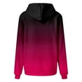 thumbnail image 5 of Hpapadks Sweatshirt for Women Fashion Casual Gradient Print Long Sleeve Loose Hooded Hoodie with Pockets Hoodies for Women Hot Pink L, 5 of 5