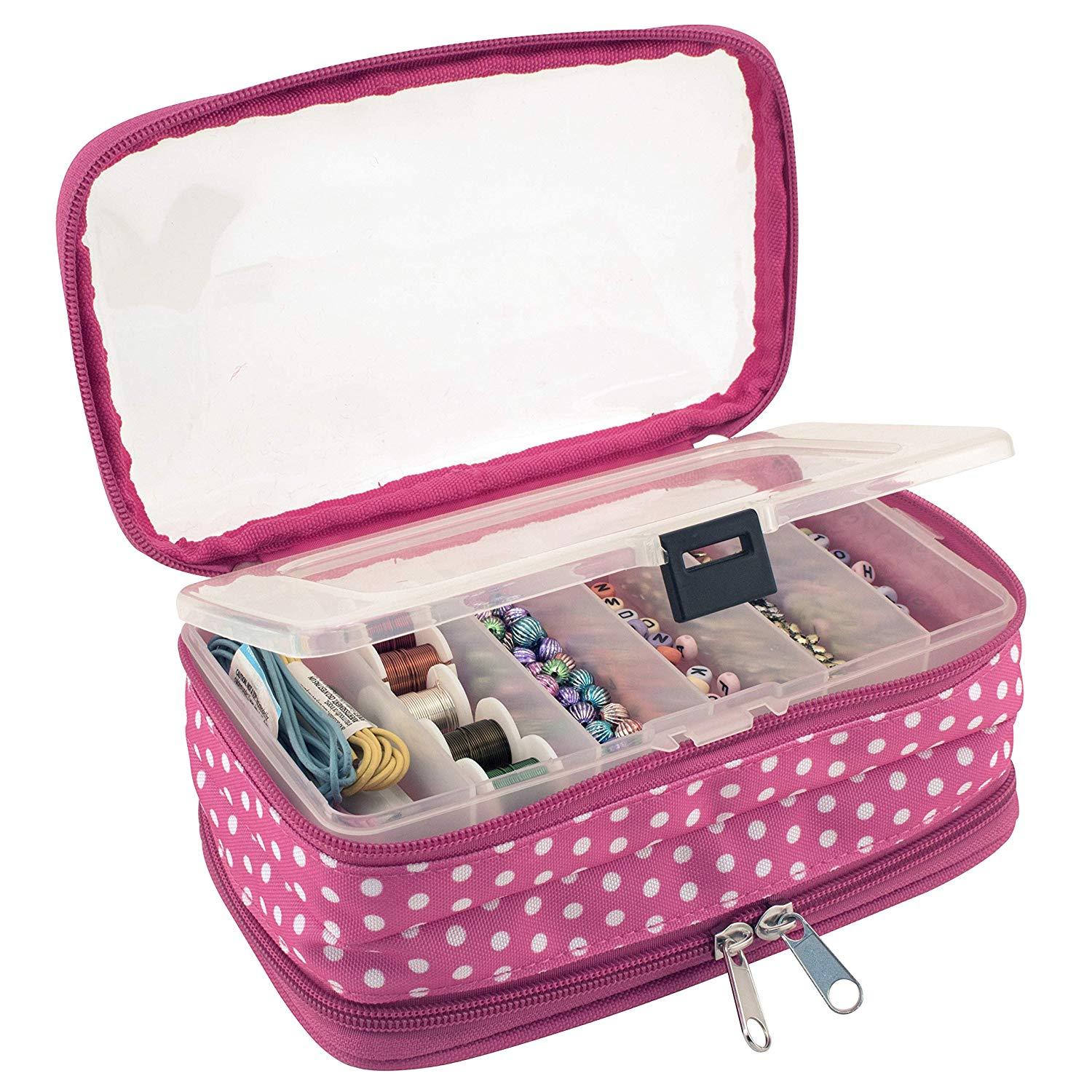 Everything Mary Double Sided Bead Case with 2 Storage Boxes Zip