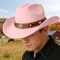 thumbnail image 1 of Chapeau de Cowboy Style Western Unisexe Classique pour Saisons Extérieures et Décontractées, 1 of 3