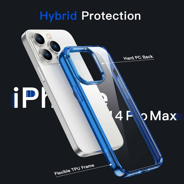  JETech Case For iPhone 15 Pro Max 6.7-Inch, Shockproof Phone  Bumper Cover, Solid Color Matte TPU Frame, Anti-Scratch Clear Back