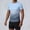 Blue, variant on Gradient Tee Slim Fit Workout Mens Shirts Muscle Short Sleeve Big & Tall High Neck Mens Tshirt,Blue,L