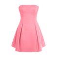 thumbnail image 5 of MIXUE Summer Dresses for Women Solid Color Sexy Strapless Backless Party Evening Mini Dress Beachwear,Pink,XL, 5 of 6