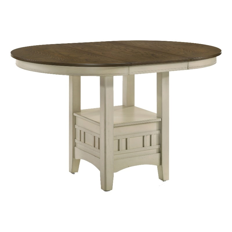 Intercon Furniture Traditional Wood Gathering Table in Rustic White ...
