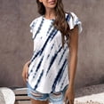 thumbnail image 2 of Top casual de manga corta para mujer con cuello redondo y estampado de degradado sexy de verano Fridja  ghk5688, 2 of 5