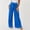 Blue, variant on Pleated Women Pants Gaucho Pants Beach Pants Jeans Straight Leg Black High Waisted Baggy Long Travel Pants Women,L